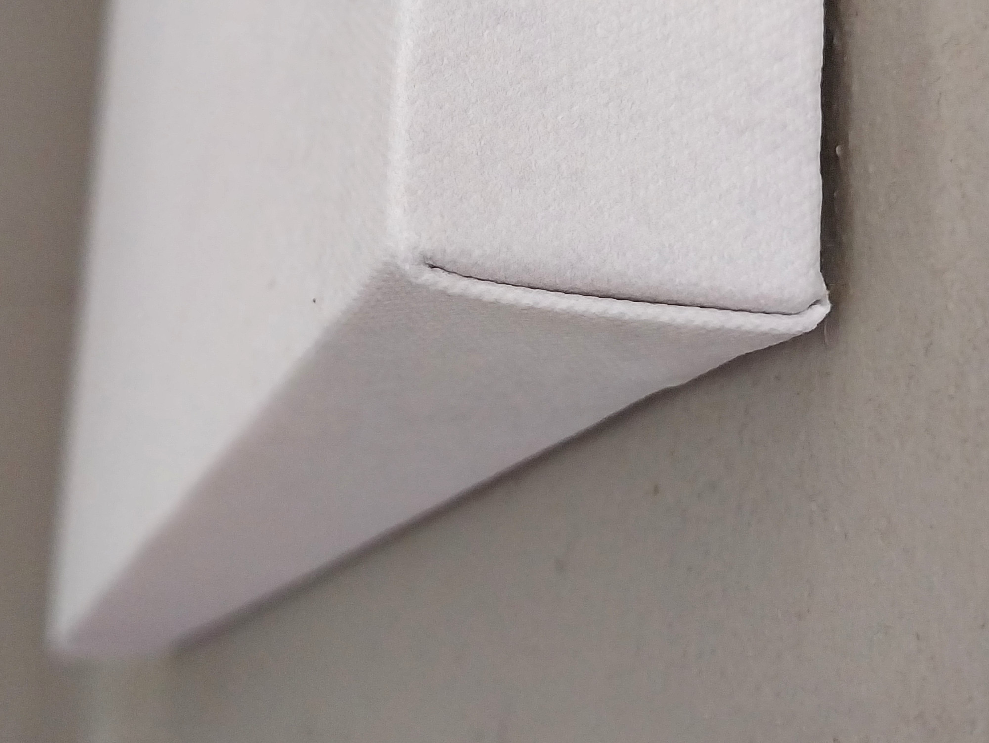 Clean stretched canvas edge wrap