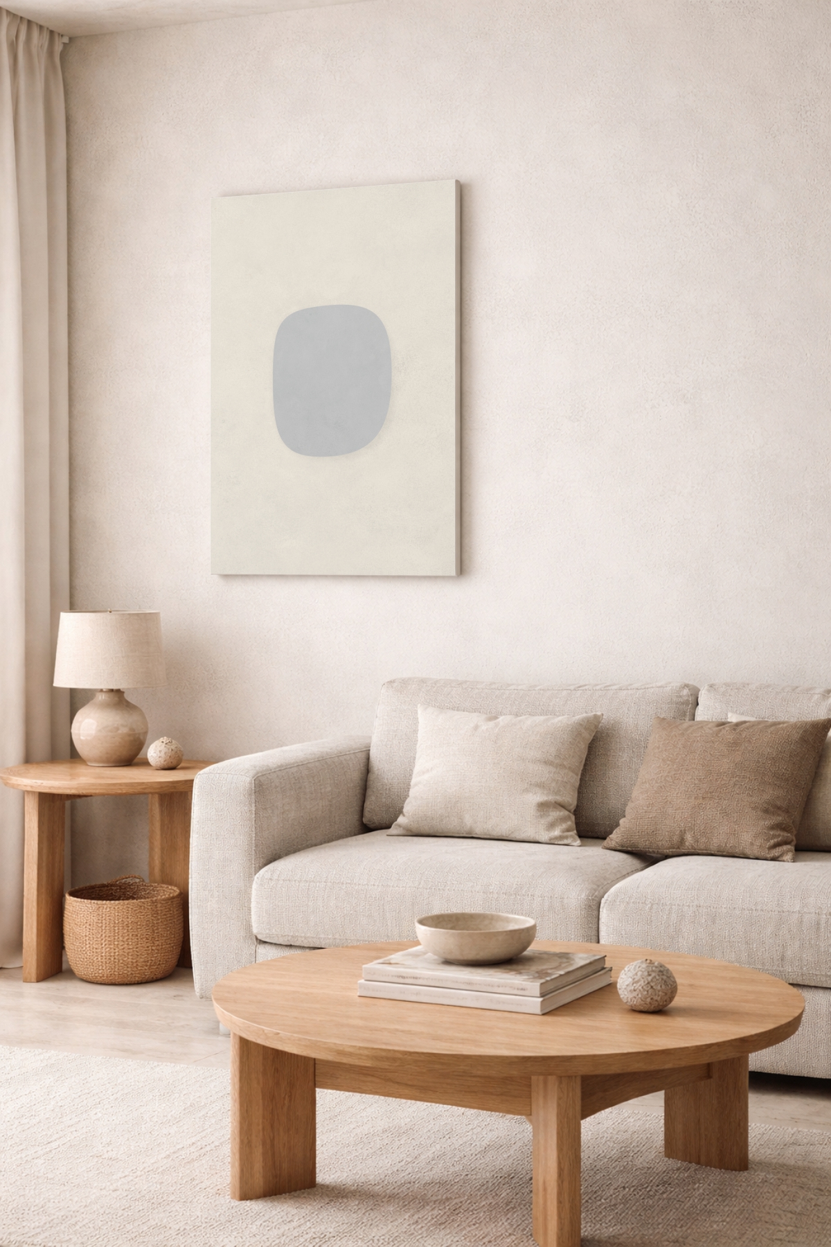 Quiet Form 04 modern wall art – medium canvas in minimalist interior