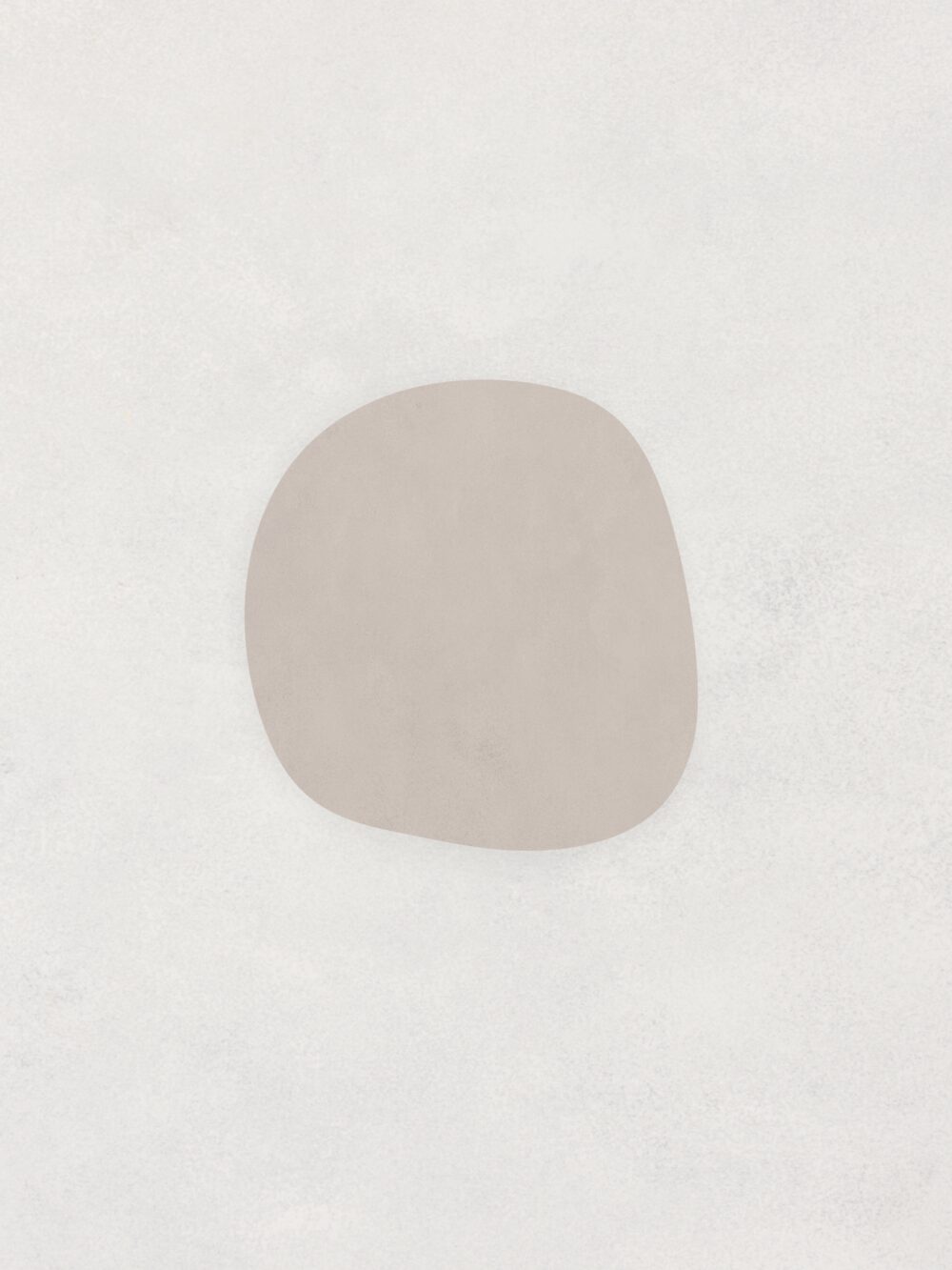 Warm clay toned minimal abstract canvas wall art in a modern neutral interior – Quiet Form 05